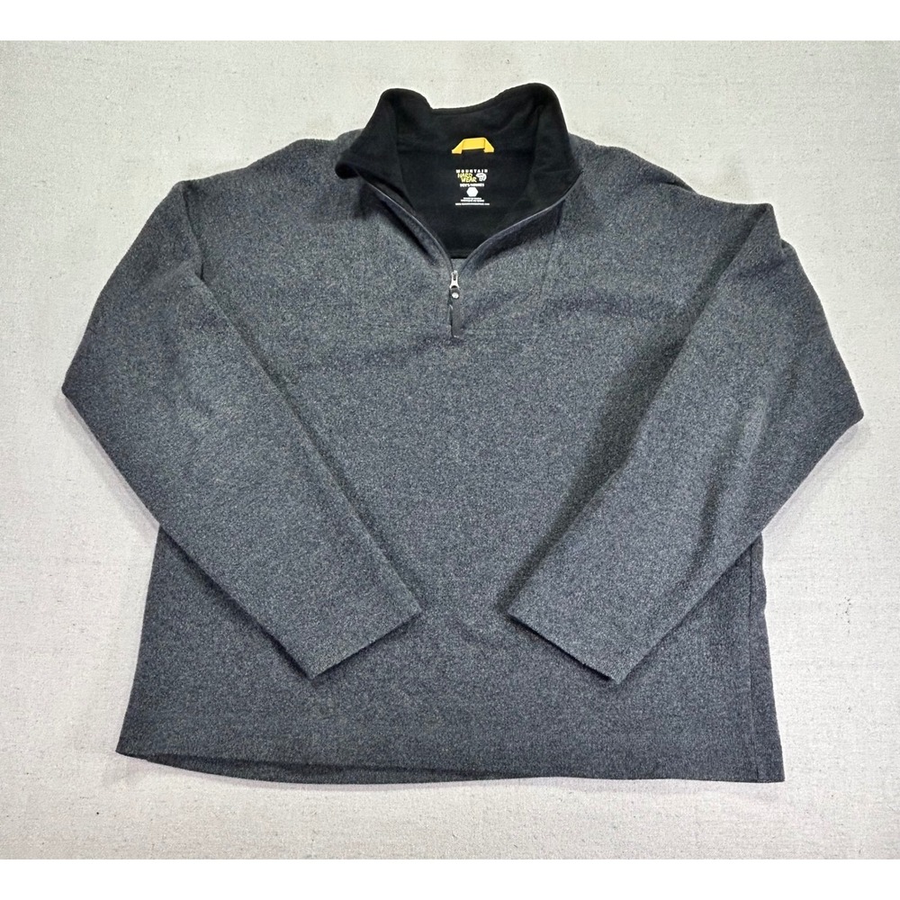 Mountain HardWear Men's XL 1/4 Zip WOOL Blend Golf PullOver Long Sleeve Outdoor
